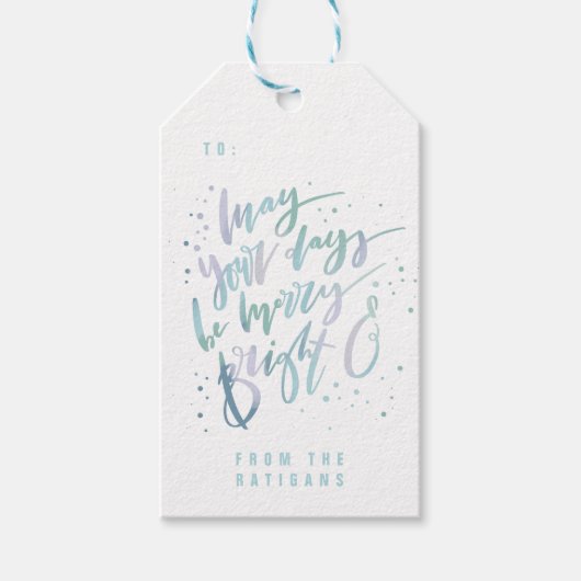 MOGE UW DAGEN VROLIJK EN HELDER ZIJN CADEAULABEL (Voorkant)