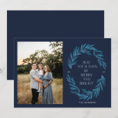 Moge uw dagen vrolijk en helder zijn feestdagenkaart (Voorkant / Achterkant)