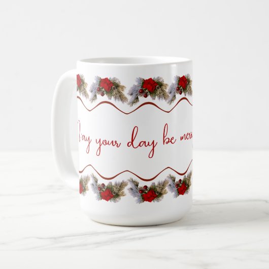 Moge uw dagen vrolijk en stralend zijn vakantie Mo Koffiemok (Voorkant links)