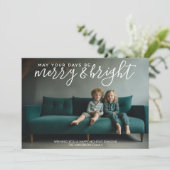 Moge uw dagen vrolijk & helder zijn - horizontale  feestdagenkaart (Staand voorkant)