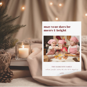 Moge uw dagen vrolijk & heldere kerst Kaart zijn