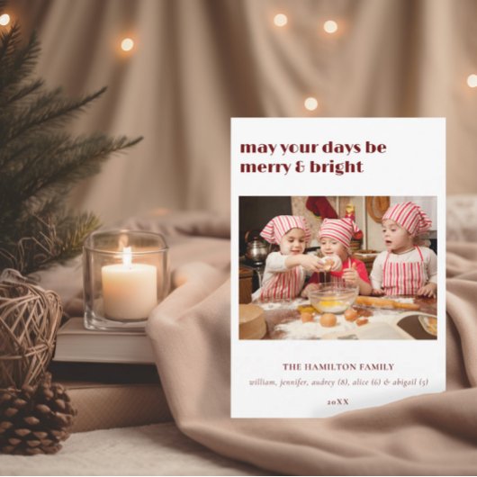 Moge uw dagen vrolijk & heldere kerst Kaart zijn