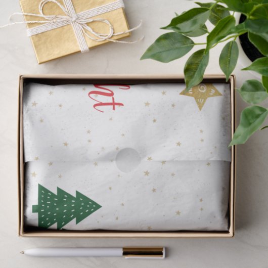 Moge uw dagen vrolijke en heldere bomen gouden ste tissuepapier (Geschenk)