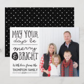 Moge uw dagen vrolijke en heldere fotokaart zijn feestdagenkaart (Voorkant / Achterkant)