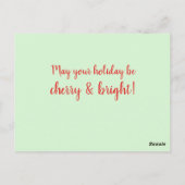 Moge uw feestdag Cherry en Bright zijn Briefkaart (Achterkant)
