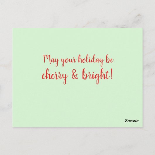 Moge uw feestdag Cherry en Bright zijn Briefkaart (Achterkant)