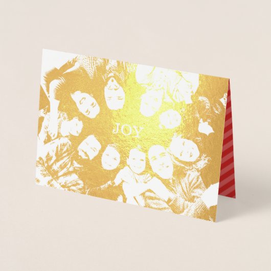Moge uw jaar gevuld zijn met de Joy kerstfoto Folie Kaarten (Voorkant)