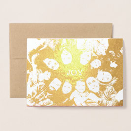 Moge uw jaar gevuld zijn met de Joy kerstfoto Folie Kaarten
