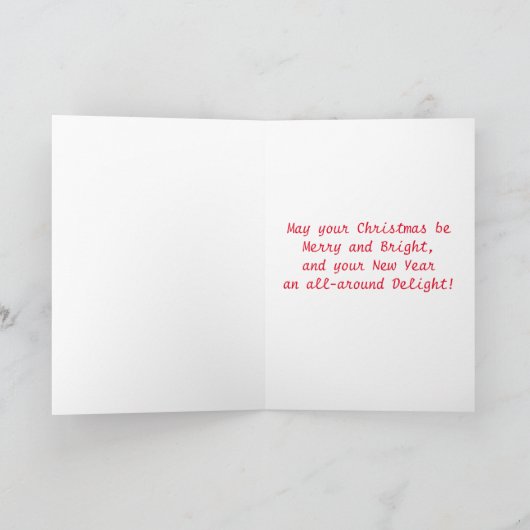 Moge uw kerst vrolijk en stralend wenskaart zijn feestdagen kaart (Binnen)