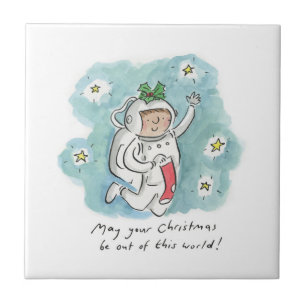 Moge uw kerstfeest buiten deze wereld zijn tegeltje