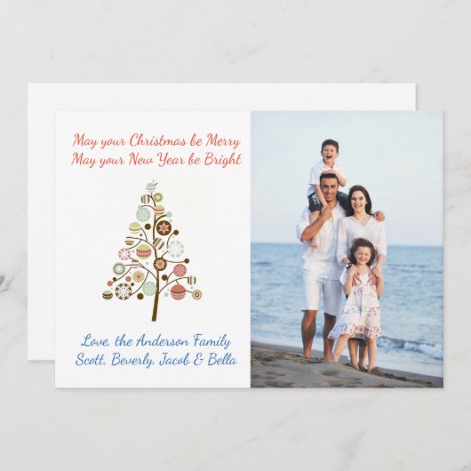 Moge uw kerstfeest prettig zijn - kerstkaart (Voorkant / Achterkant)