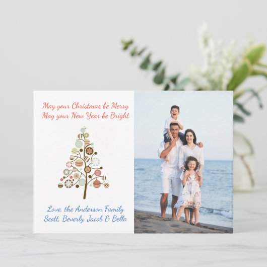 Moge uw kerstfeest prettig zijn - kerstkaart (Staand voorkant)