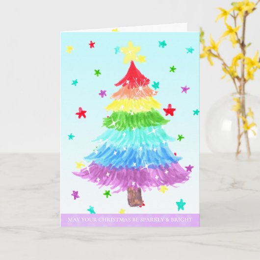 Moge uw Kerstmis spaarzaam en helder zijn Kaart (Gele Bloem)