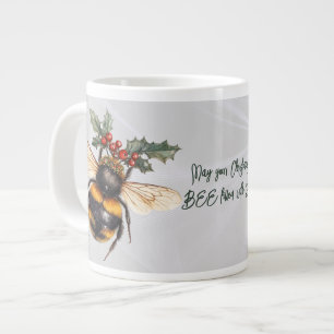 Moge uw Kerstmis VOL Bijen Zijn van Vreugde Grote Koffiekop