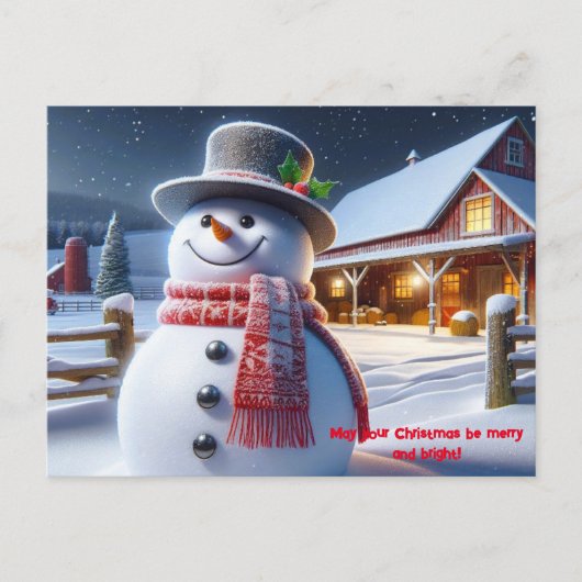 Moge uw Kerstmis vrolijk en helder zijn! Feestdagenkaart (Voorkant)