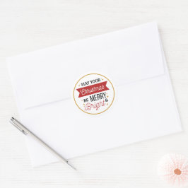 Moge uw Kerstmis vrolijke & heldere Sticker zegels