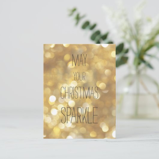 Moge uw kerstmug - Glitter Glitter Briefkaart (Staand voorkant)