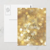 Moge uw kerstmug - Glitter Glitter Briefkaart (Voorkant / Achterkant)