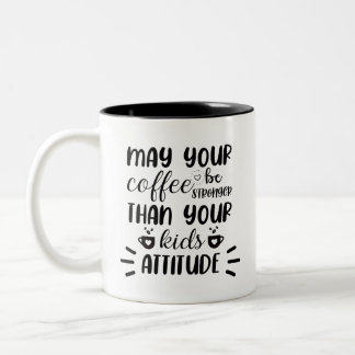 Moge uw koffie een steviger scheldspel zijn tweekleurige koffiemok