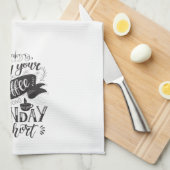 Moge uw koffie sterk zijn en uw maandag kort zijn theedoek (Quarter Fold)