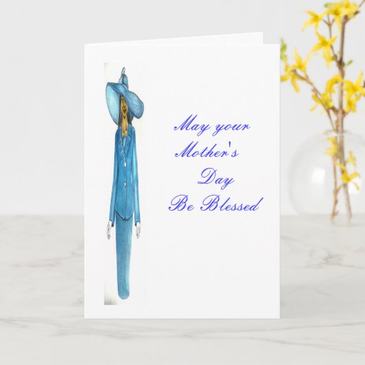 Moge uw Moederdag gezegend worden. Kaart (Gele Bloem)