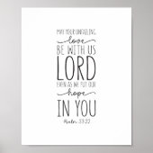 Moge uw niet aflatende liefde bij ons zijn, Psalm Poster (Voorkant)