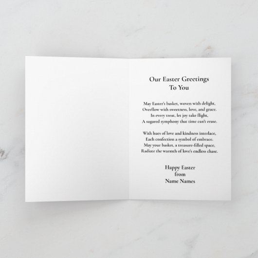 Moge uw paasmand overlopen met zoetheid kaart (Binnen)