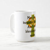 Moge uw problemen minder zijn - Ierse prijsopgave Koffiemok (Voorkant links)