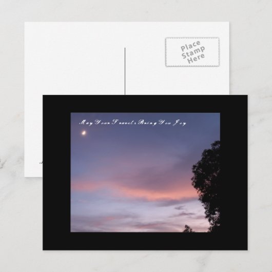 Moge uw reizen u vreugde brengen briefkaart (Voorkant / Achterkant)