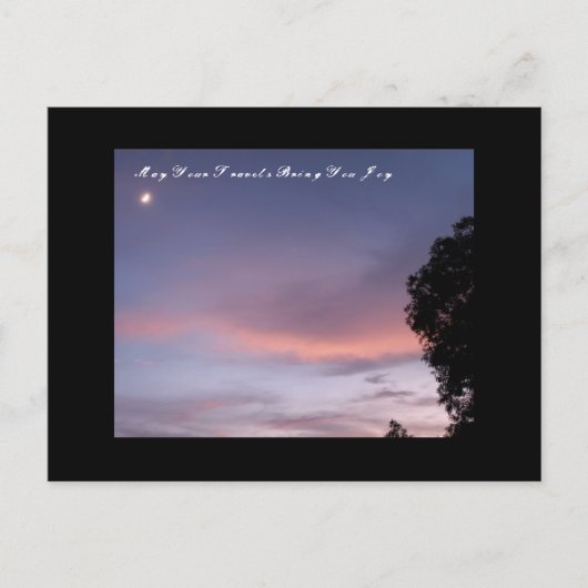 Moge uw reizen u vreugde brengen briefkaart (Voorkant)