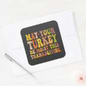 Moge uw Turkije zich tegen deze Thanksgiving verze Vierkante Sticker (Envelop)