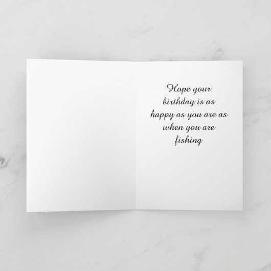 MOGE UW VANGST GROOT/KERSTGELUKKIGE VISSER ZIJN FEESTDAGEN KAART (Binnen)