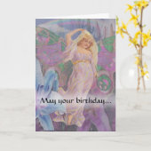 Moge uw verjaardag kaart (Gele Bloem)