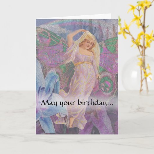 Moge uw verjaardag kaart (Gele Bloem)