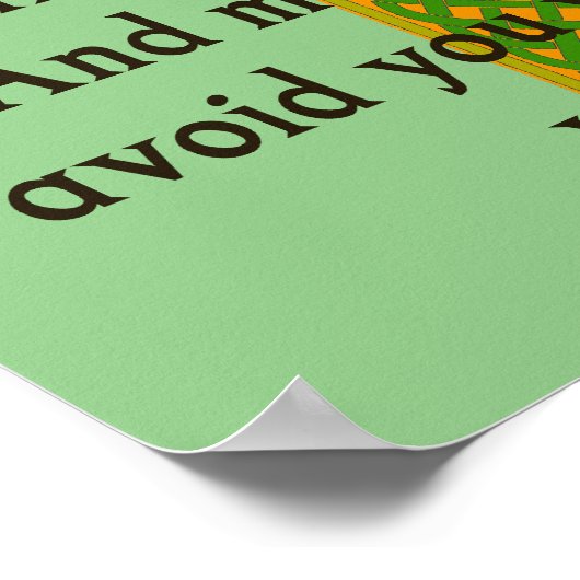 Moge uw zegeluitval - Ierse prijsopgave Poster (Hoek)