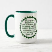 Moge uw zegeningen de shamrocken overtreffen, Iers Mok (Links)