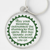 Moge uw zegeningen de shamrocken overtreffen, Iers Sleutelhanger (Voorkant)