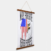 Moge vergeven, vergeet nooit Eagle Hangend Wandkleed (Gebogen)