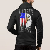 Moge vergeven, vergeet nooit Eagle Rits Hoodie (Achterkant)