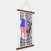 Moge vergeven, vergeet nooit leeuw hangend wandkleed (Gebogen)