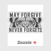 Moge vergeven, vergeet nooit leeuw sticker (Vel)
