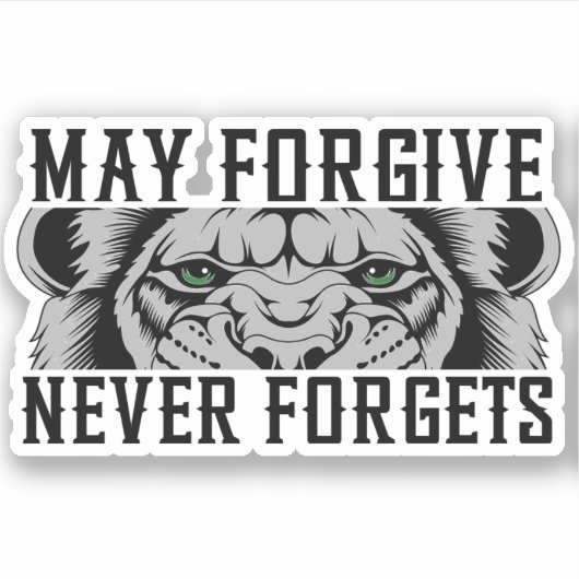 Moge vergeven, vergeet nooit leeuw sticker (Voorkant)