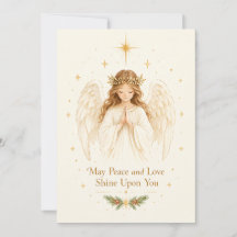 Moge Vrede en Liefde op U Schijnen Kerstkaart