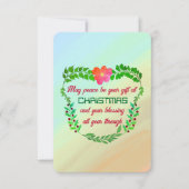 MOGE VREDE UW CADEAU ZIJN OP KERSTMIS KAART (Voorkant)