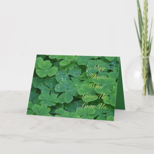 Moge zij die van ons houden, van ons houden. feestdagen kaart (Voorkant)