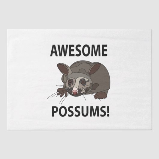 Mogelijk Awesome Grappige Opossums Tissuepapier (Voorkant)