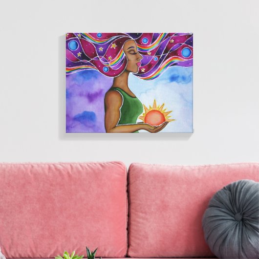 Mogelijk gemaakt 2 door Rita Loyd Canvas Afdruk (Insitu (Woonkamer))