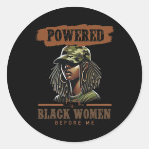 Mogelijk gemaakt door de zwarte vrouwen voor mij Z Ronde Sticker