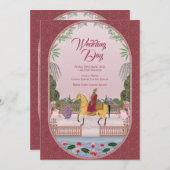 Mogelijk ontwerp bruiloft uitnodiging (Voorkant / Achterkant)