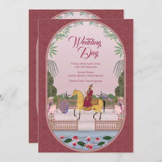 Mogelijk ontwerp bruiloft uitnodiging (Voorkant / Achterkant)